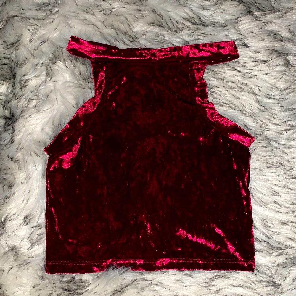 Crushed Velvet Crop Top